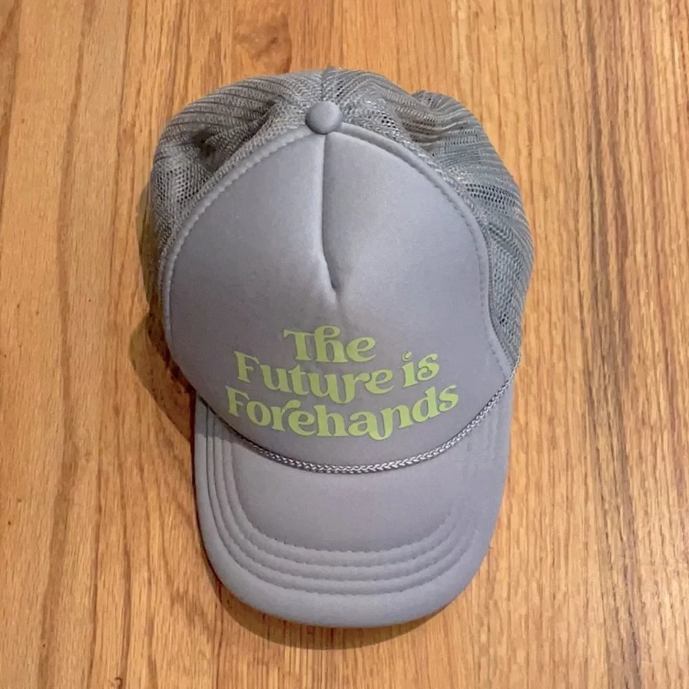 Ace the Moon: The Future is Forehands Trucker Silver HAT - AdjustableO/S Unisex